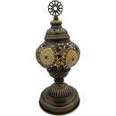 Tan Mosaic Table Top Turkish Lamp