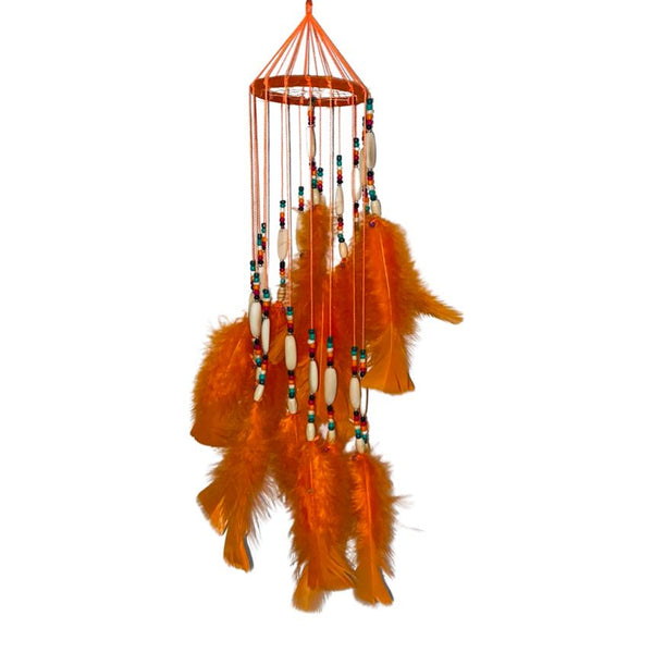Orange Feather Wall Hanging - East Meets West USA