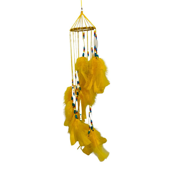 Yellow Feather Wall Hanging - East Meets West USA