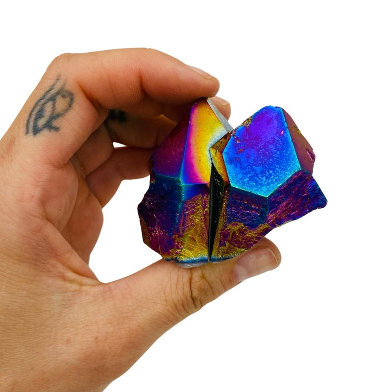 113g Titamiun Aura Quartz Cluster - East Meets West USA