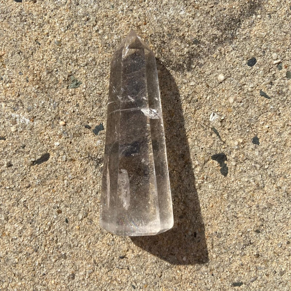 124g Lemurian Quartz Crystal Point for Spiritual Evolution - East Meets West USA