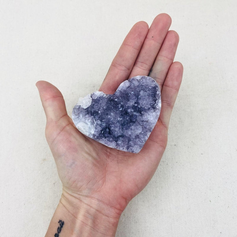 150g Druzy Amethyst Heart - East Meets West USA