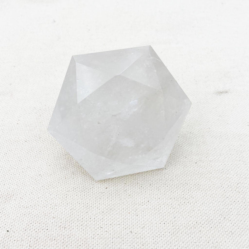 212g Faceted Clear Quartz "Diamond" Cut