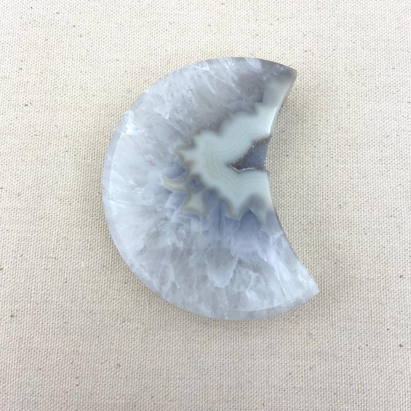 268g Agate Druzy Crescent Moon