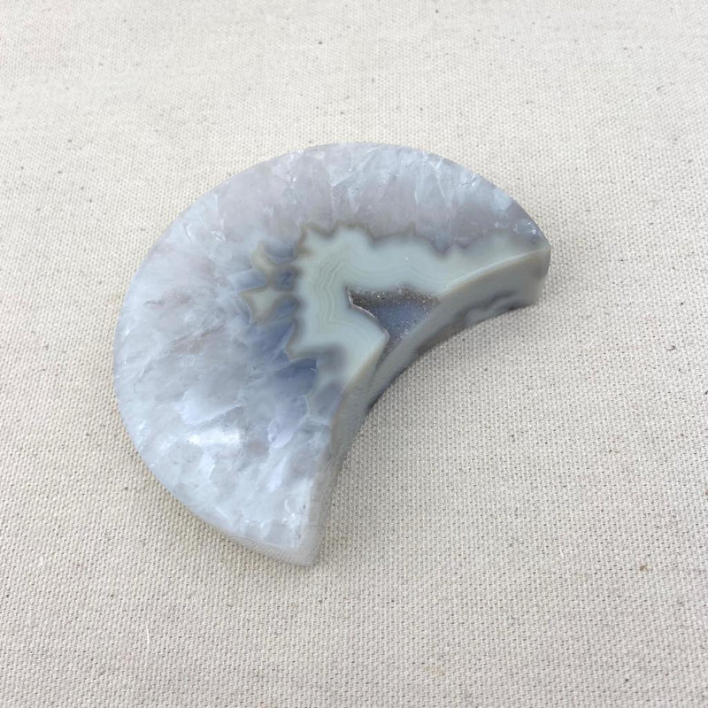 268g Agate Druzy Crescent Moon