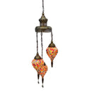 Multi Color Mosaic 3 Tier Chandelier Turkish Lamp