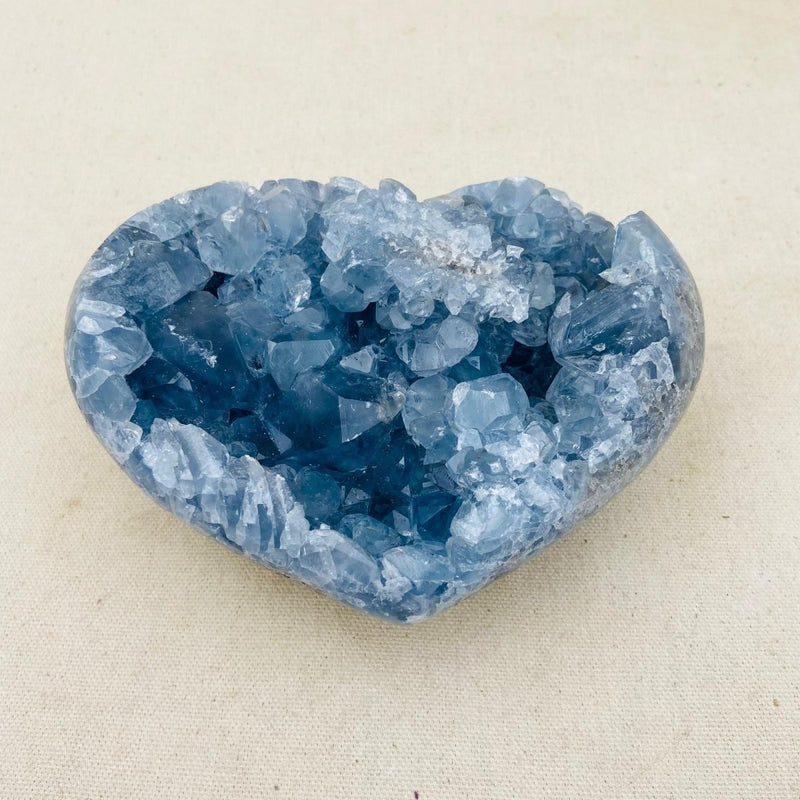 3.89lbs Celestite Geode Heart - East Meets West USA