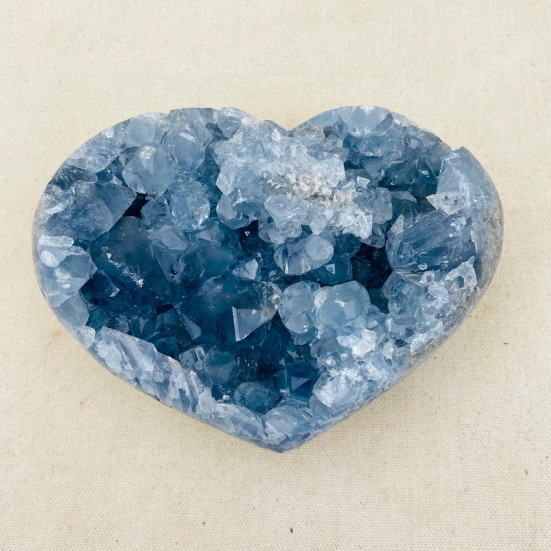 3.89lbs Celestite Geode Heart - East Meets West USA