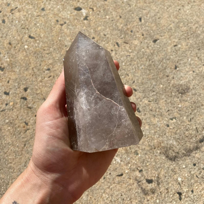 476g Smoky Quartz Crystal Point for Protection - East Meets West USA