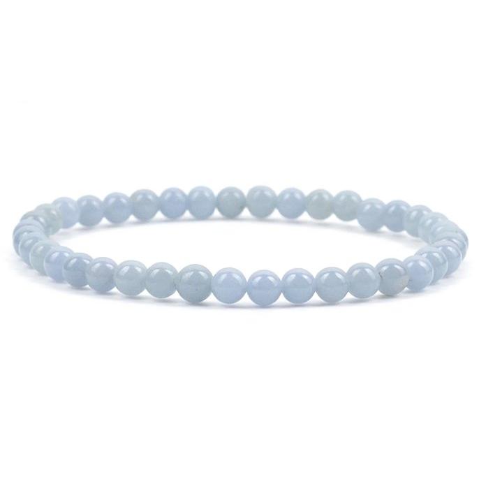 4MM Angelite Bracelet for Divine Guidance