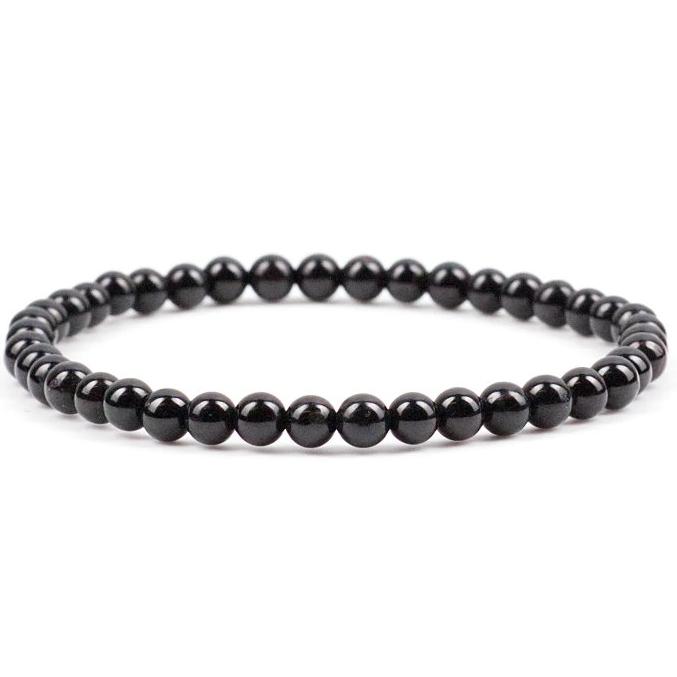 4MM Black Tourmaline Bracelet for Purification