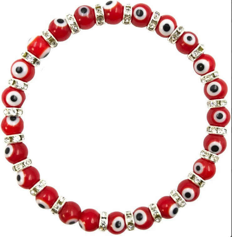 5 - 6MM Glass Evil Eye Bracelet for Protection - East Meets West USA