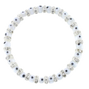5MM White Glass Turkish Evil Eye Stretch Bracelet