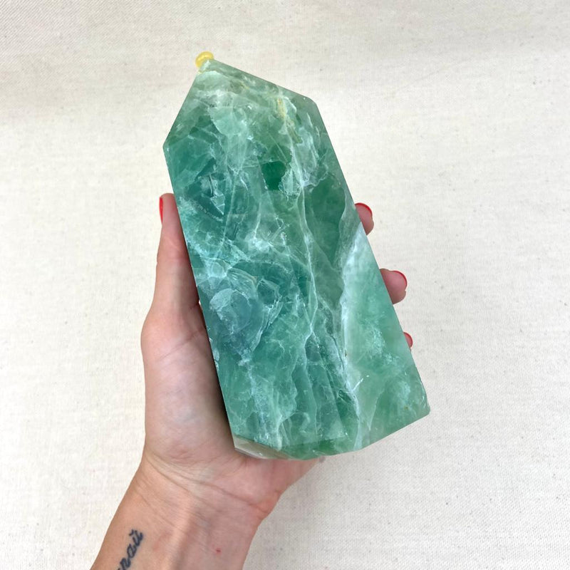 6" Thick Green Fluorite Point