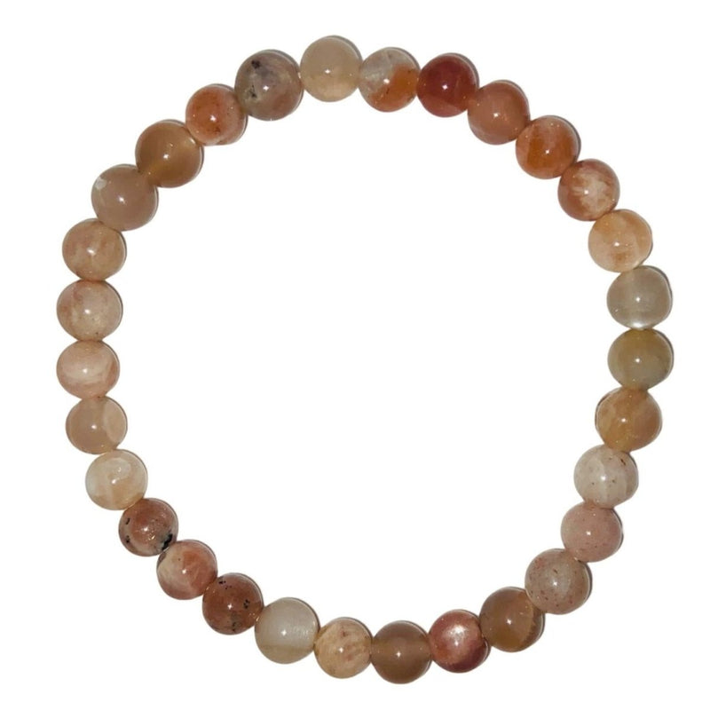 6MM Peach Moonstone Bracelet for Emotional Harmony - East Meets West USA