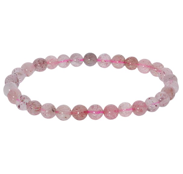 6MM Strawberry Quartz Bracelet for Self Love - East Meets West USA