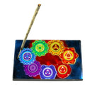 7 Chakras Wooden Incense Holder