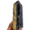 822g Raw Edge Rainbow Fluorite Point