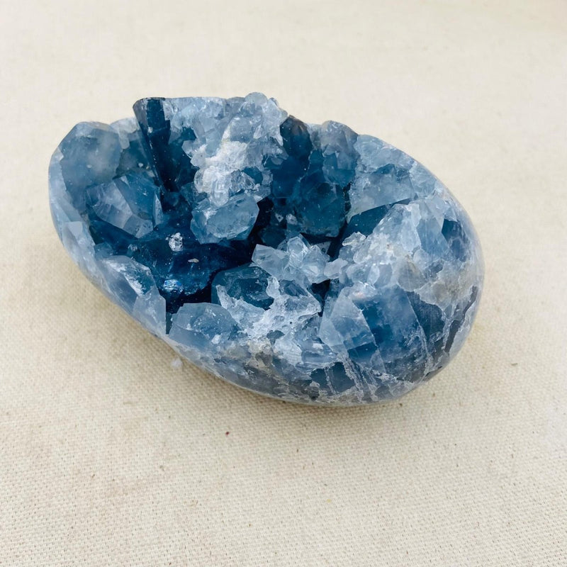 876g Celestite Egg - East Meets West USA