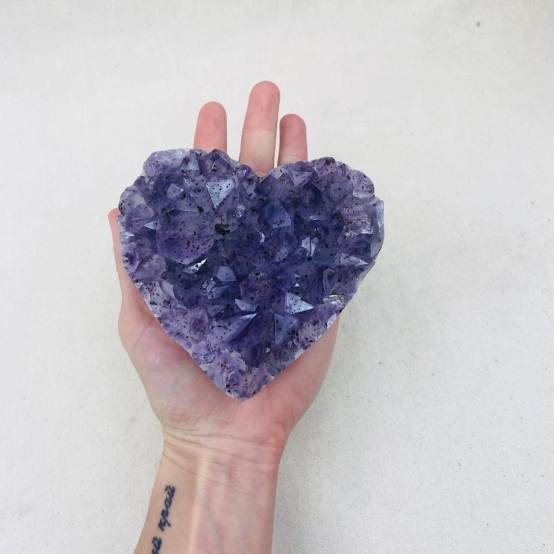 882g Druzy Amethyst Heart - East Meets West USA