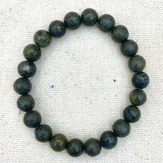 8MM Epidote w/ Pyrite Bracelet for Manifestation