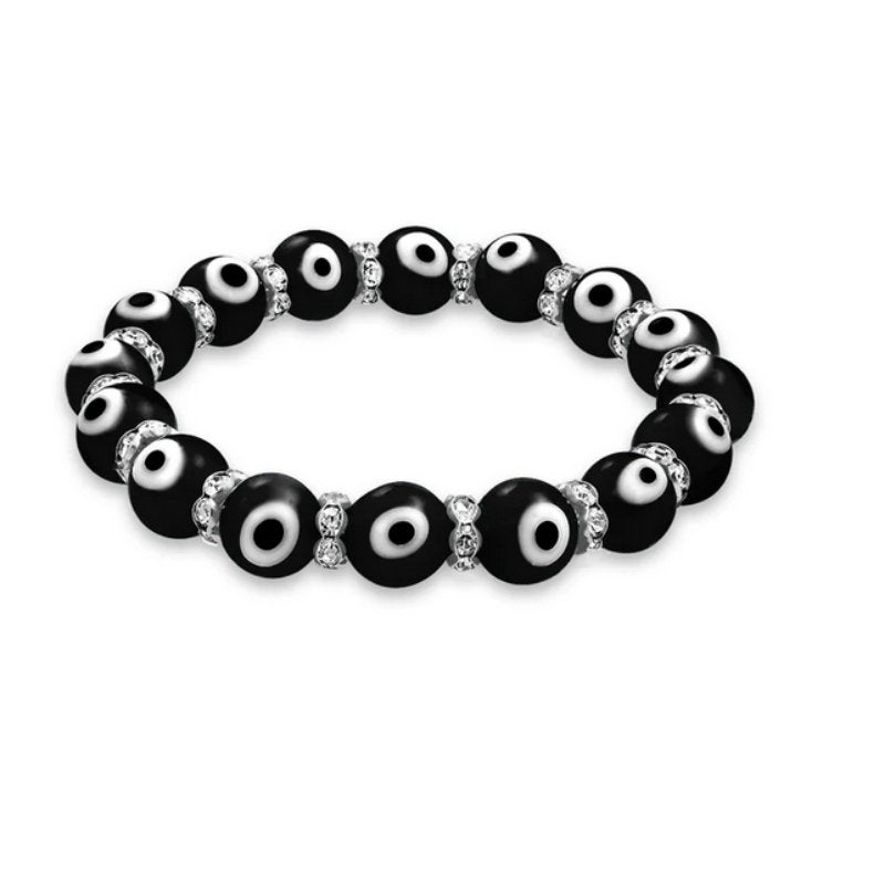 8MM Glass Evil Eye Bracelet for Protection - East Meets West USA