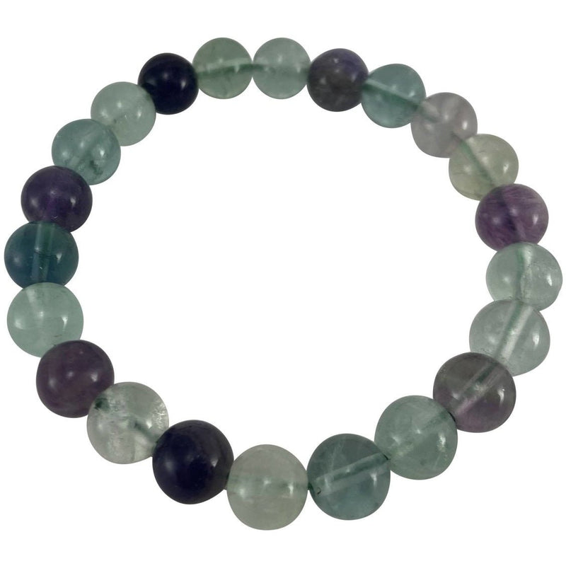 8MM Rainbow Fluorite Bracelet for Blockages - East Meets West USA