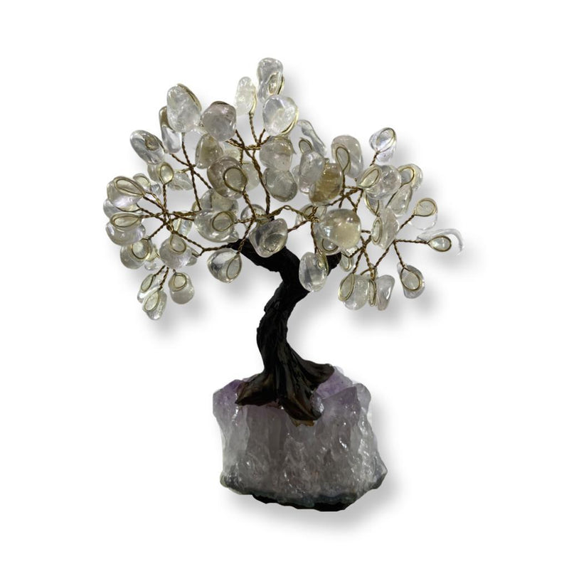 Polished Clear Quartz Crystal Tree