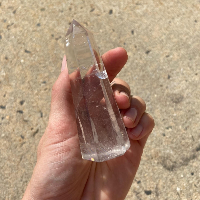 124g Lemurian Quartz Crystal Point for Spiritual Evolution