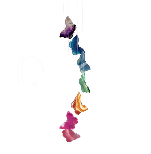 Agate Crystal Butterfly Wind Chime - East Meets West USA