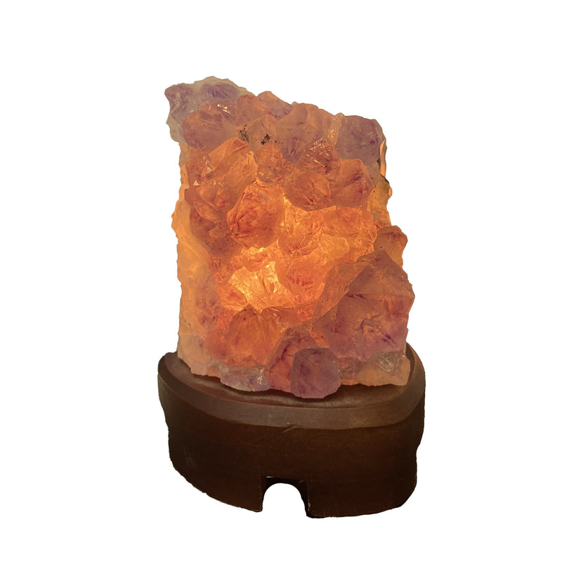 Amethyst Cluster Lamp