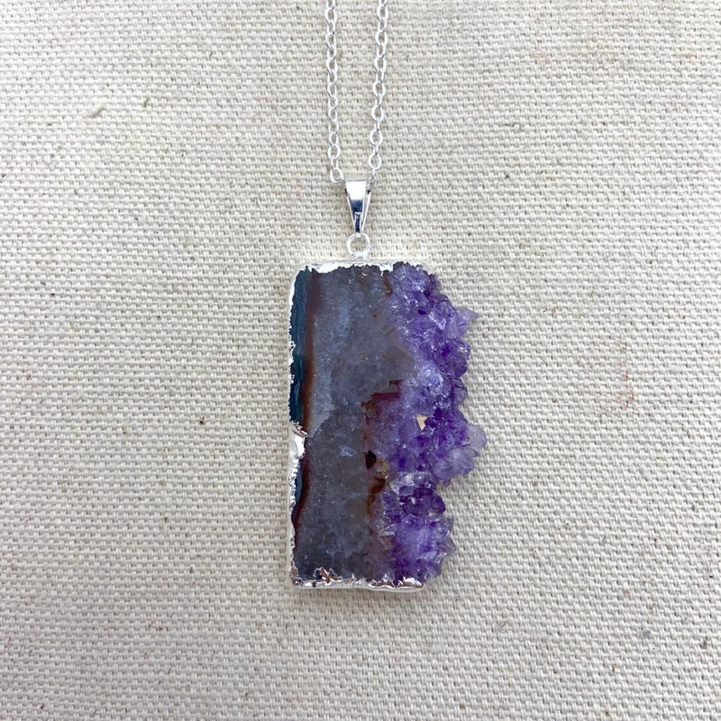 Amethyst Slice Necklace