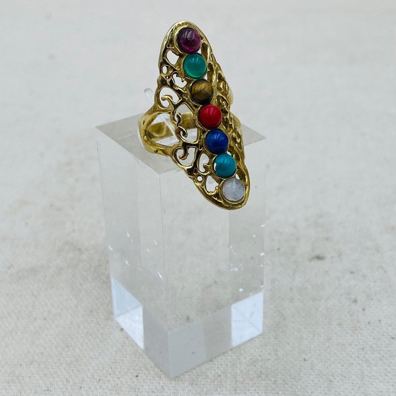 Antique Multi Stone Ring - East Meets West USA