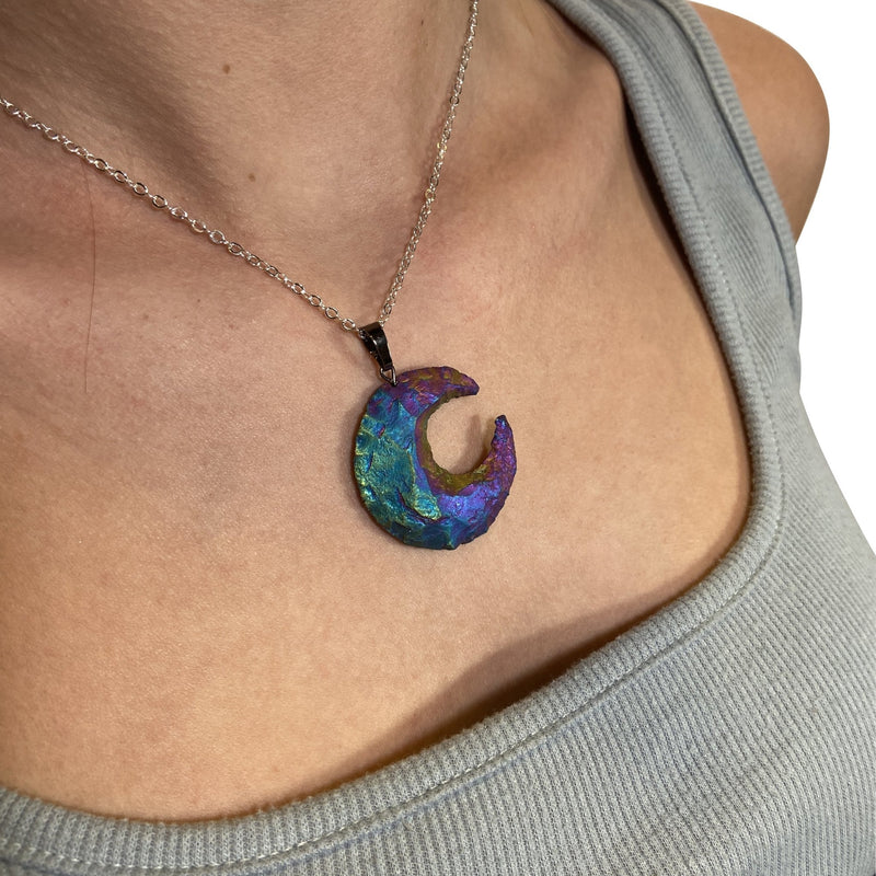 Aura Crescent Moon Necklace