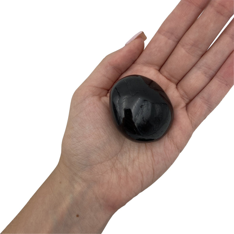 Black Obsidian Palm Stone