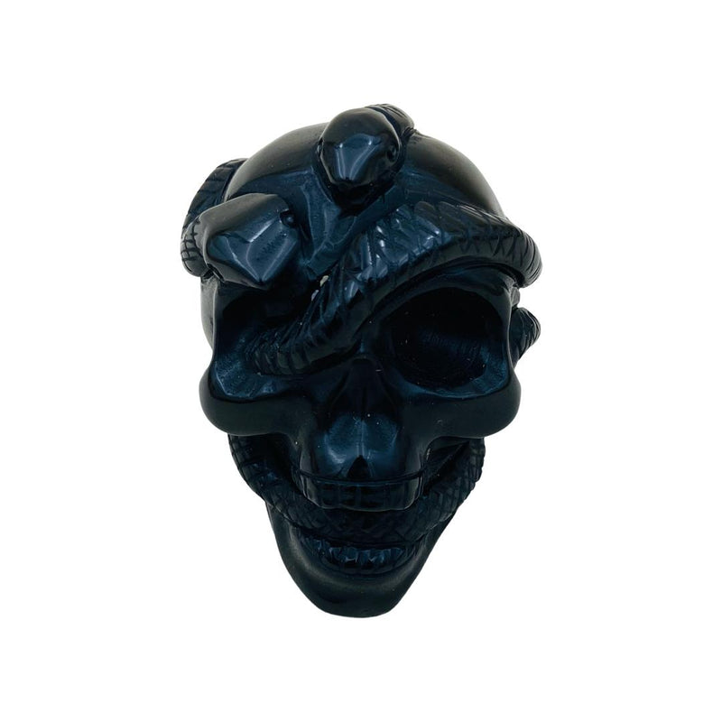 Black Obsidian Skull w/ Snake - East Meets West USA