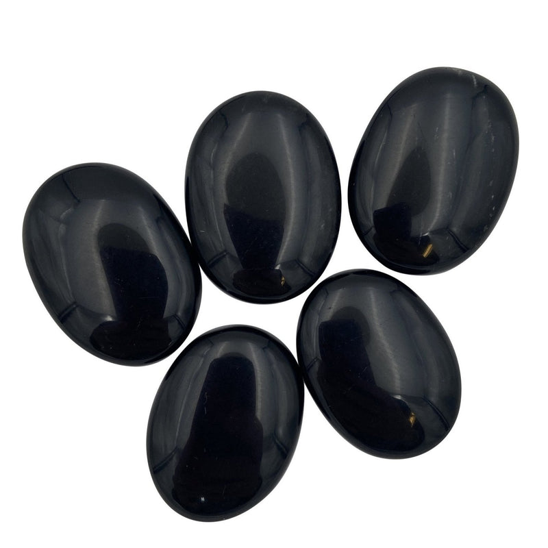 Black Obsidian Worry Stone for Protection