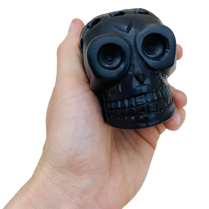 Black Soapstone Skull - East Meets West USA