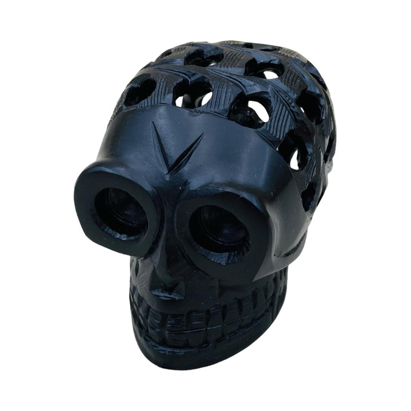 Black Soapstone Skull - East Meets West USA