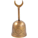 Brass Triple Moon Witch's Bell