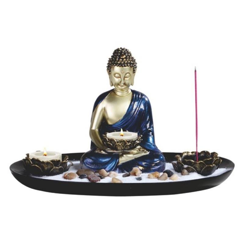 Buddha Zen Garden Incense/Candle Burner - East Meets West USA