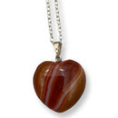 Carnelian Heart Pendant Necklace