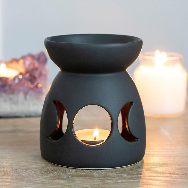 Ceramic Triple Moon Oil Burner - East Meets West USA