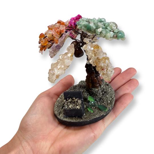 Chakra Crystal Chip Palm Tree