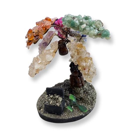 Chakra Crystal Chip Palm Tree