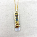 Chakra Stones Selenite Necklace