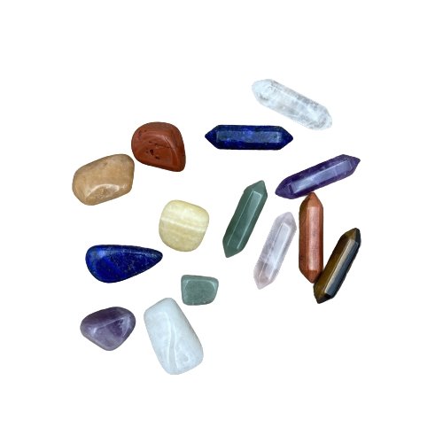 Chakra Terminated Point and Tumbled Stone Kit