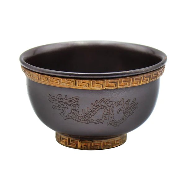 Chinese Dragon Metal Smudge Bowl