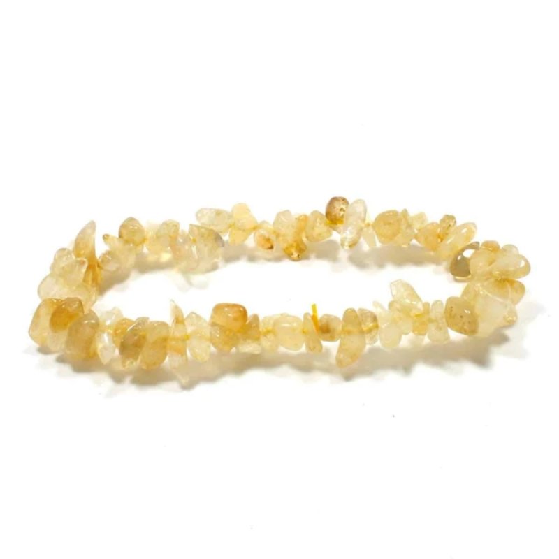 Citrine Crystal Chip Bracelet for Prosperity