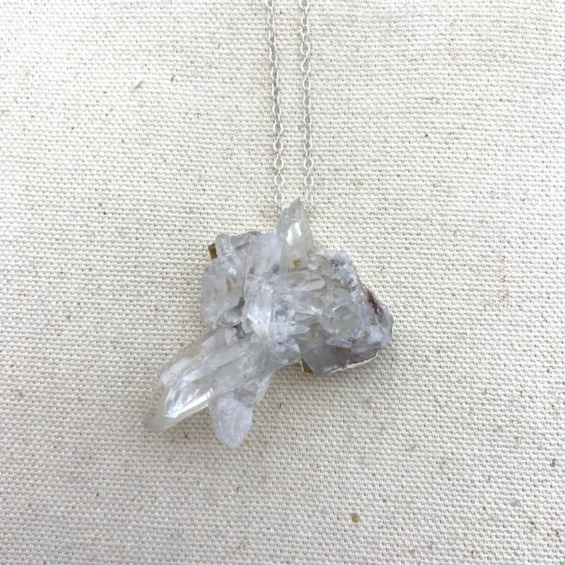 Clear Quartz Cluster Point Necklace